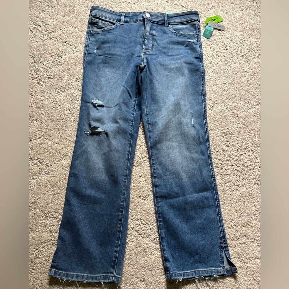 Maurices Everflex Slim Straight Ankle Mid Rise Super Stretch Jeans